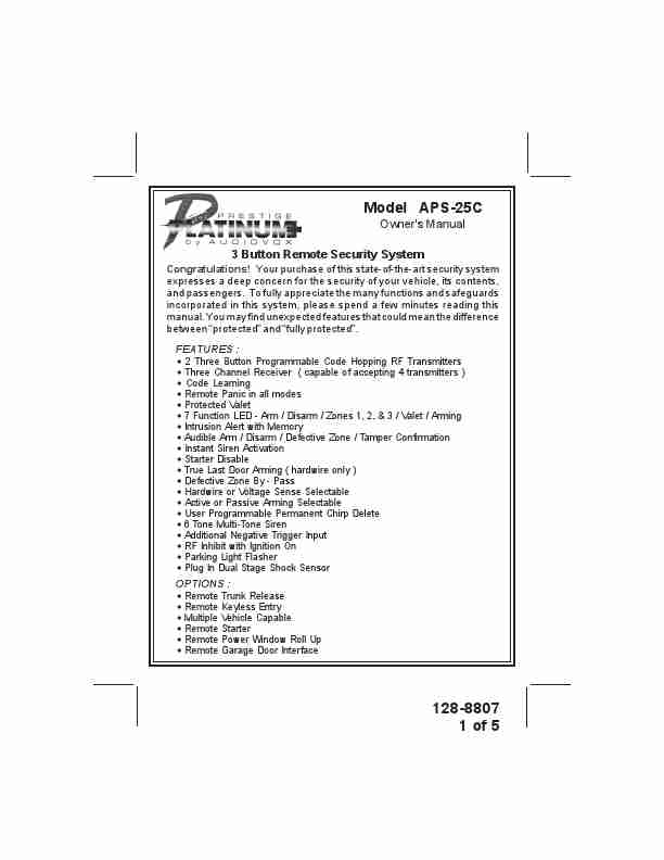 Audiovox Automobile Alarm APS-25C-page_pdf